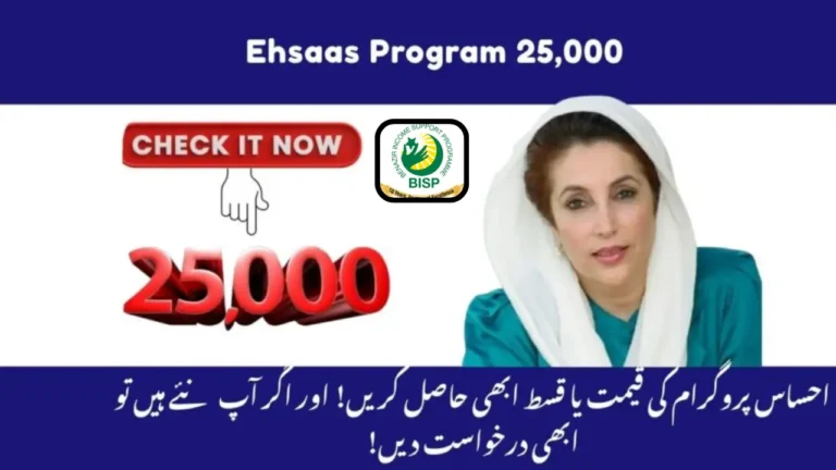 Ehsaas 25000 Eligibility Requirements