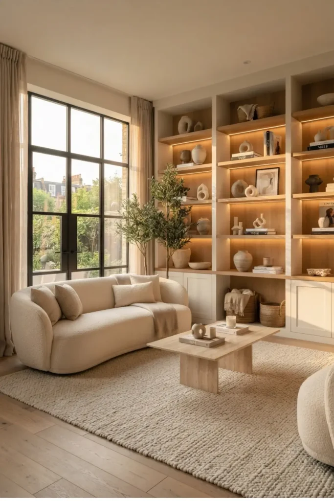 Add Depth with Floor-to-Ceiling Built-In Shelving