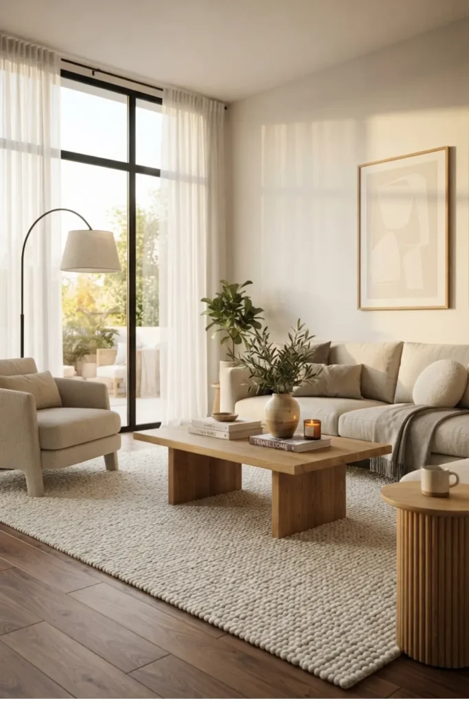 Anchor the Space with a Large Area Rug