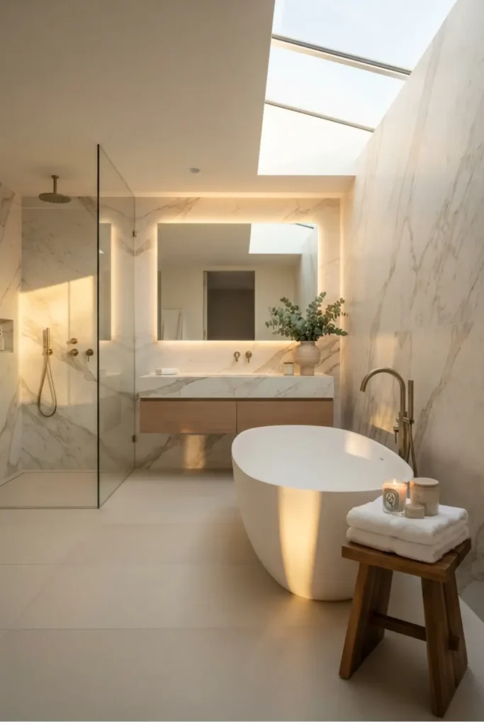 Brighten the Bathroom with a Skylight Ceiling