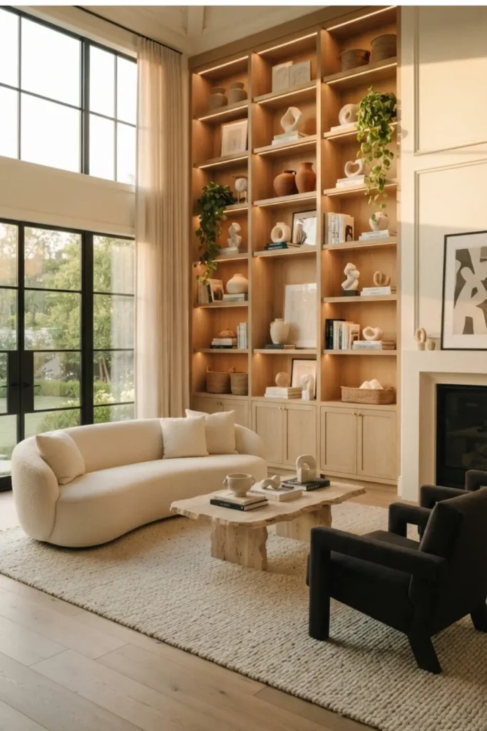 Create a Custom Look with Floor-to-Ceiling Bookcases