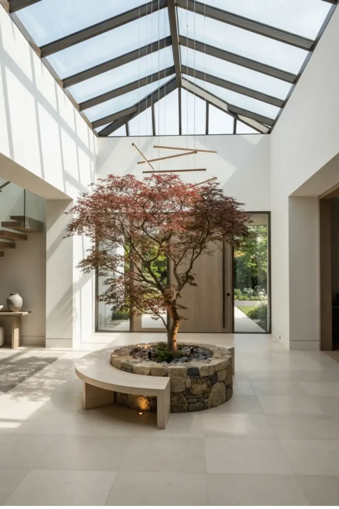 Create a Grand Entrance with a Glass Ceiling Atrium