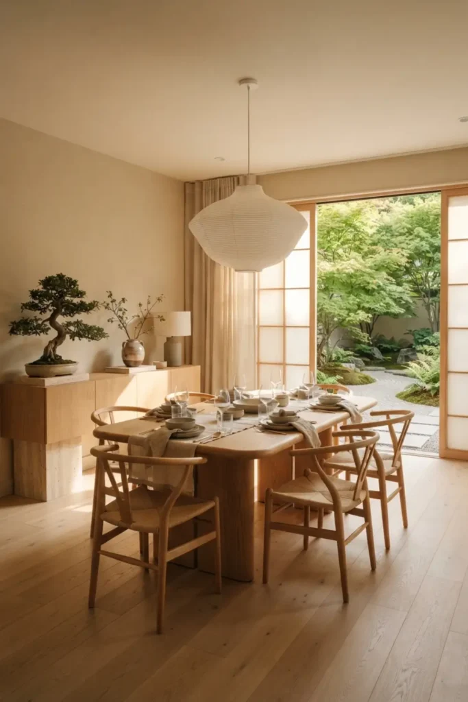 Create a Japandi Dining Room with Serene Minimalism