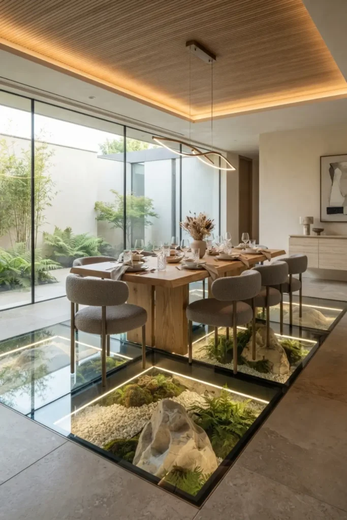 Create a Luxury Dining Room with a Floating Glass Floor