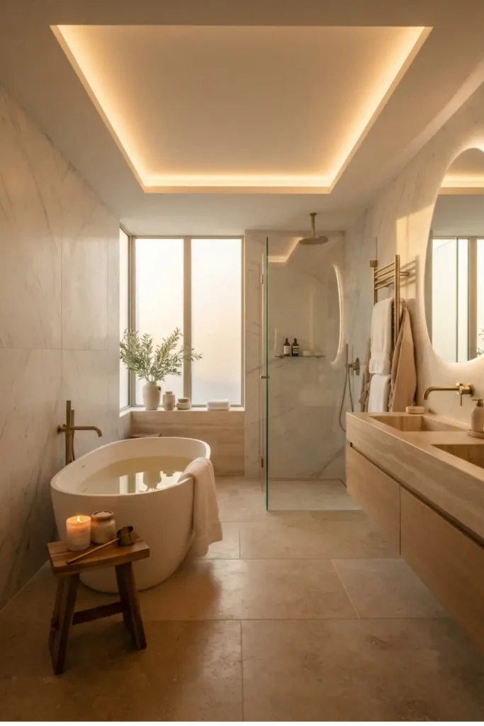 Create a Luxury Spa Retreat with a Sunken LED Ceiling