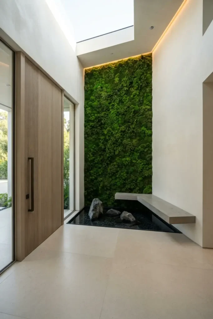 Create a Nature-Inspired Entrance with a Living Moss Wall