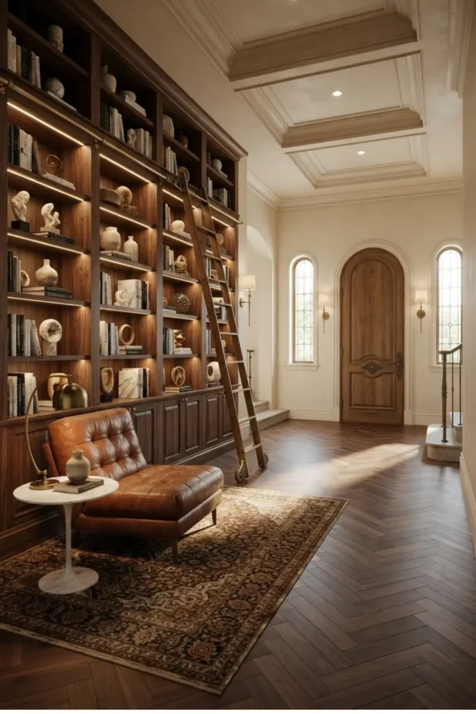 Create a Sophisticated Entryway with a Library Wall