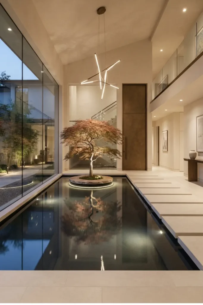 Design a Luxury Entryway with a Sunken Reflecting Pool