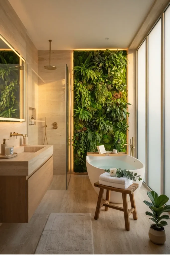 Design a Wellness Sanctuary with a Living Green Wall