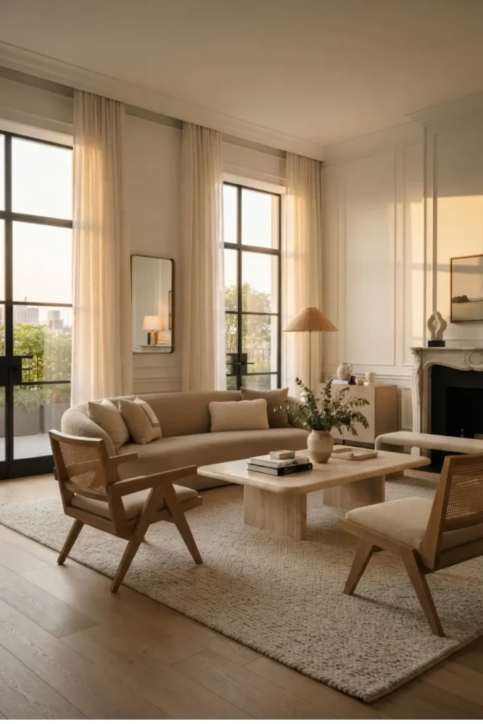 Elevate the Room with Floor-to-Ceiling Linen Drapes