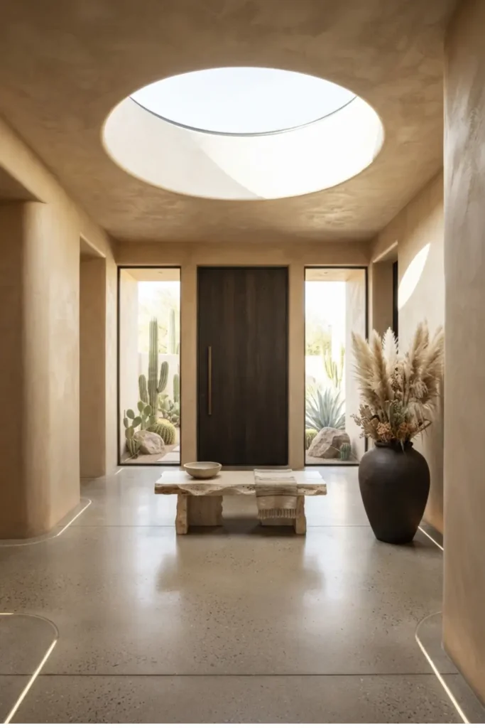 Embrace Desert Luxury with a Modern Organic Entryway