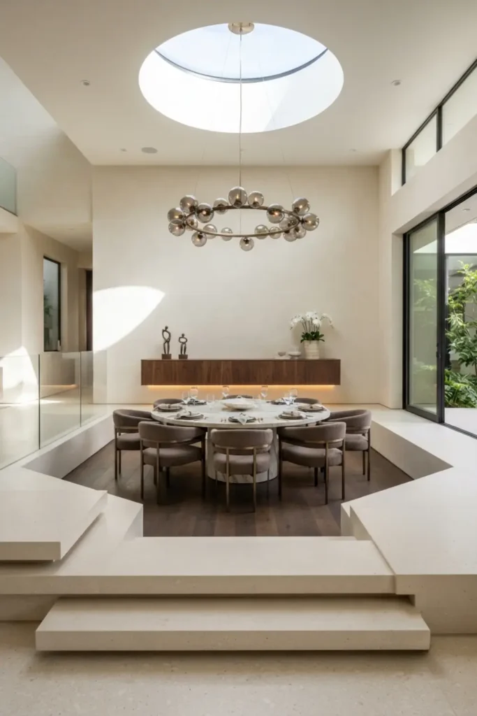 Impress Guests with a Sunken Dining Room Design
