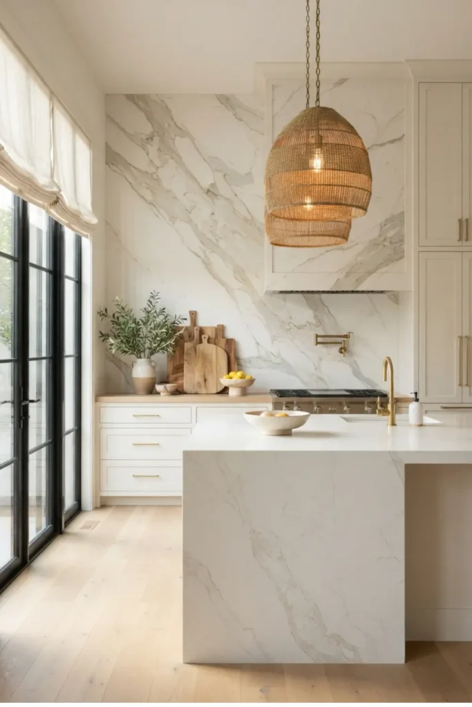 Install a Full-Height Marble Backsplash