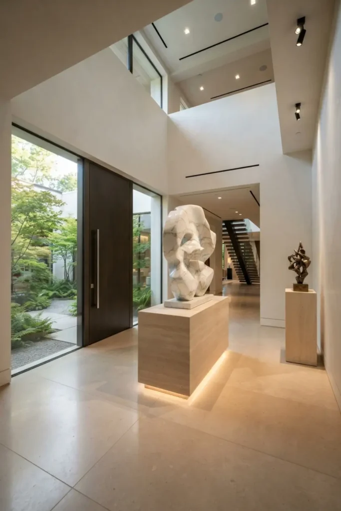 Make a Statement with an Indoor Sculpture Gallery Entryway