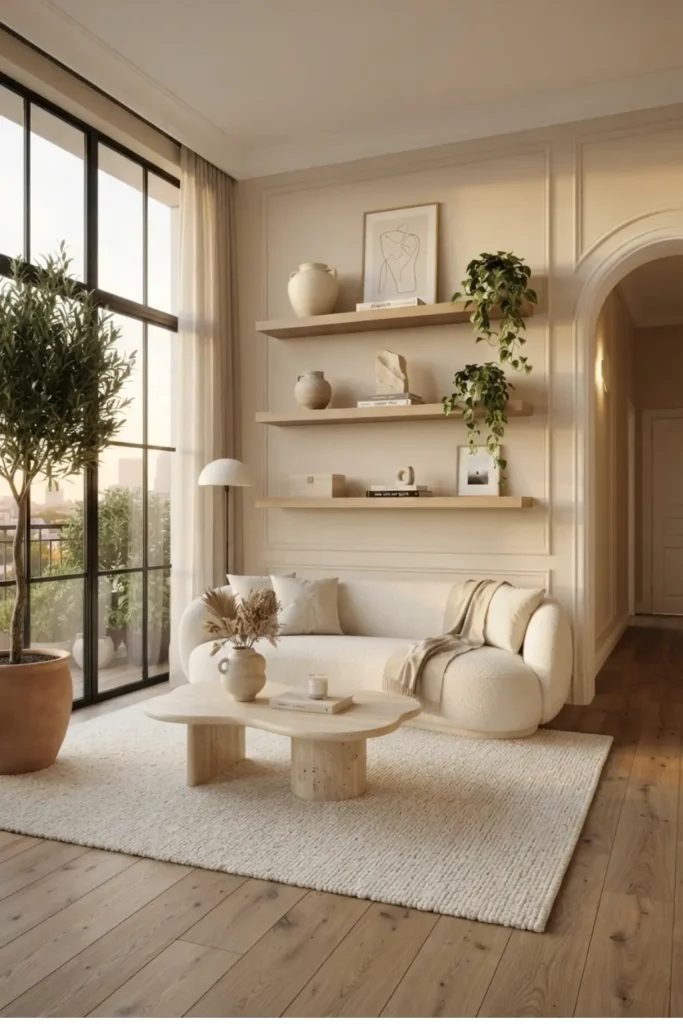 Make the Room Feel Airy with Floating Shelves