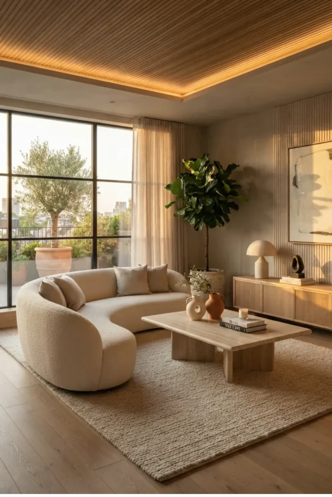 Mix Natural Wood and Stone for Timeless Texture
